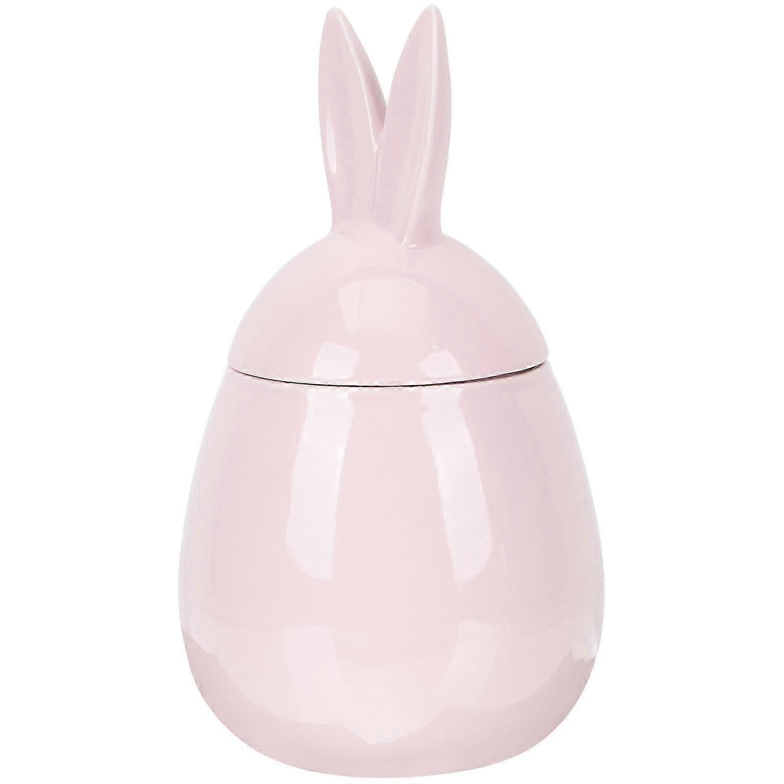 Ceramic Easter Rabbit Shaped Jar for Storage Use Ceramic Tea Jar