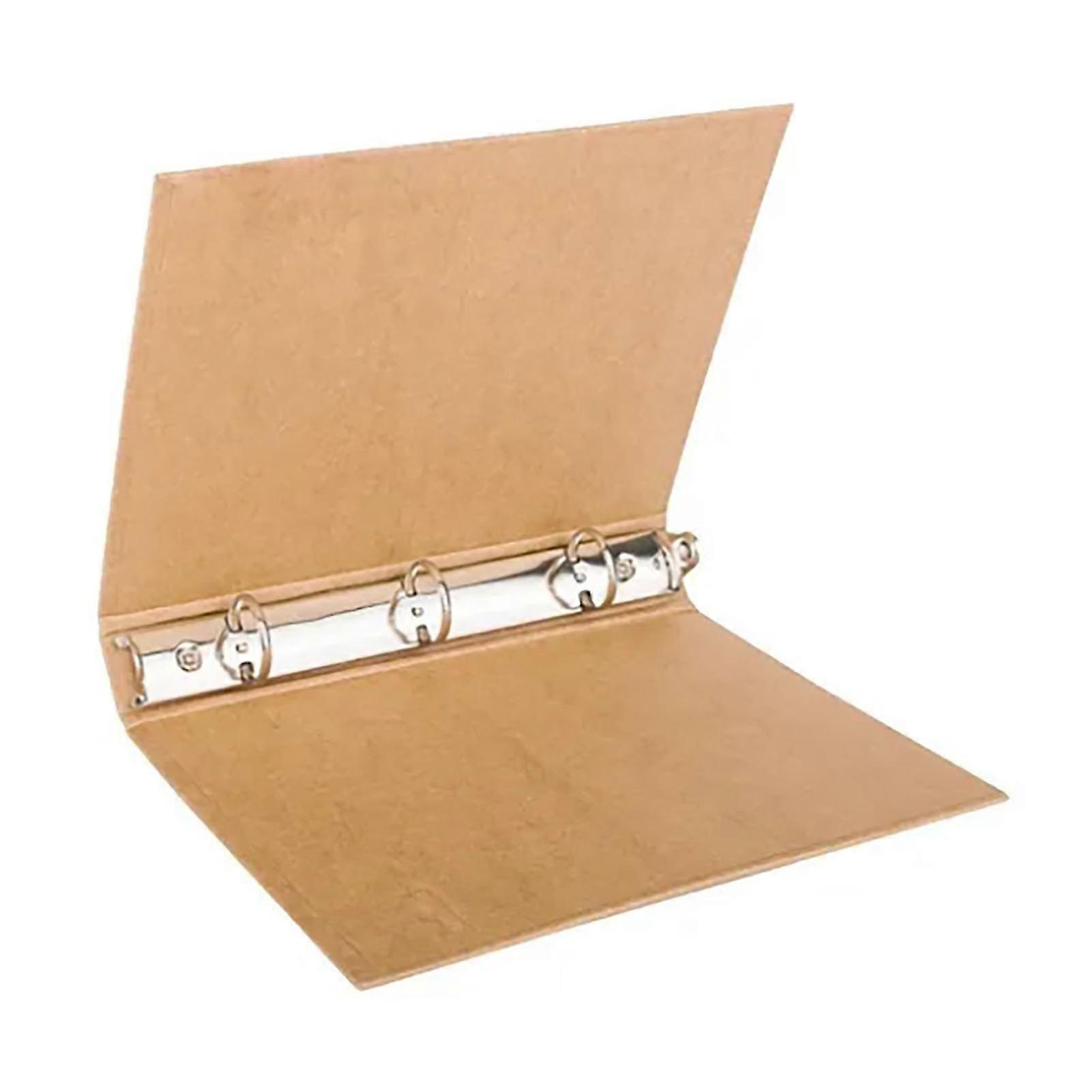 3 Ring Binder Retro Kraft Paper Style File Folder