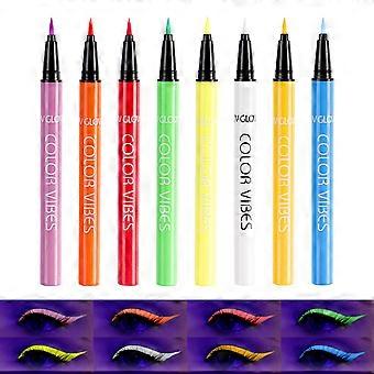 Neon Eyeliner Set with UV Reactive Glow, Matte Finish for Halloween and Bright Color Face Paint