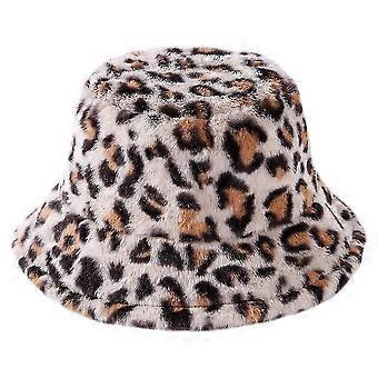 1 stk All-match Leopard plys fiskerhat mode vinter efterår bøllehat