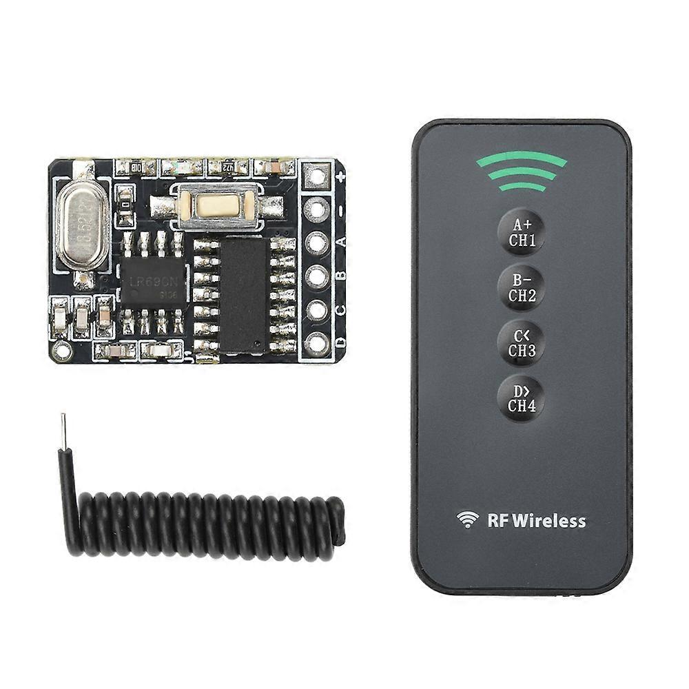 433MHz RF Remote Control Switch 4 Channel Receiver Module DC 3-5V with Learning Code(Schalter-Set)