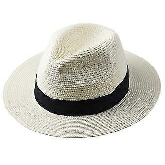 Sombrero Roll-up Paja Panamá de Ala Ancha para MujerAjuste interior de tamaño medio 55-57cm