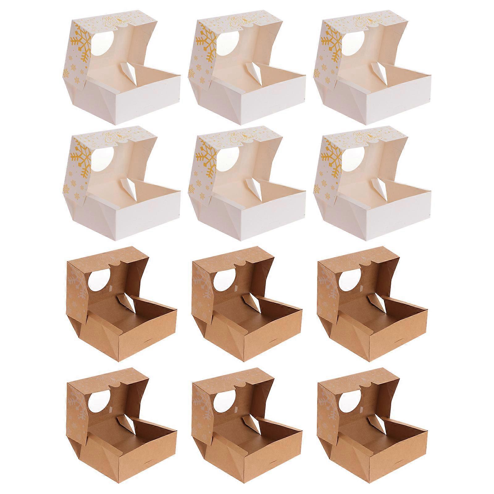 Christmas Dessert Packaging Boxes for Storage 12Pcs Cake Packaging Boxes