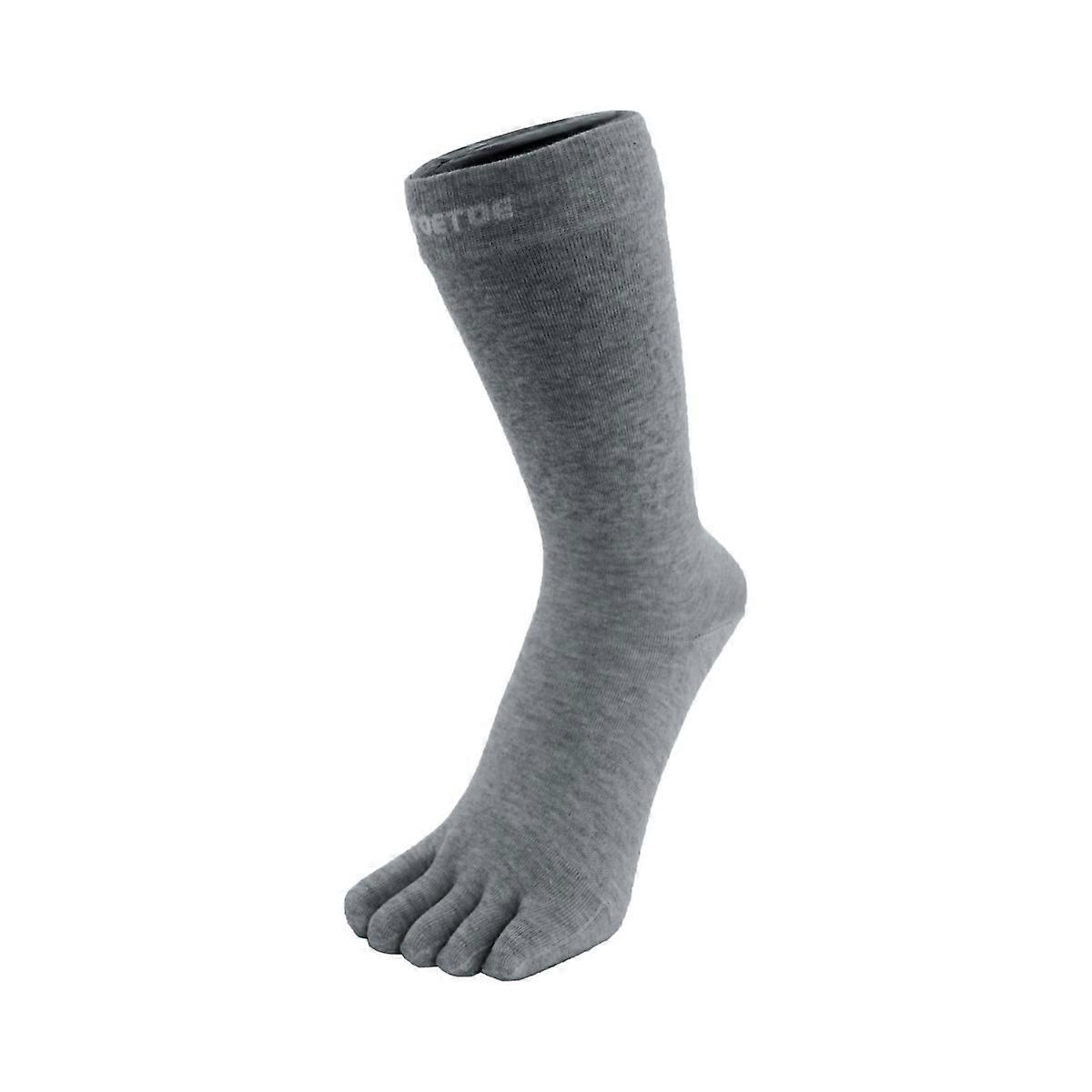 TOETOE Essential Silver Cotton Black Toe Socks