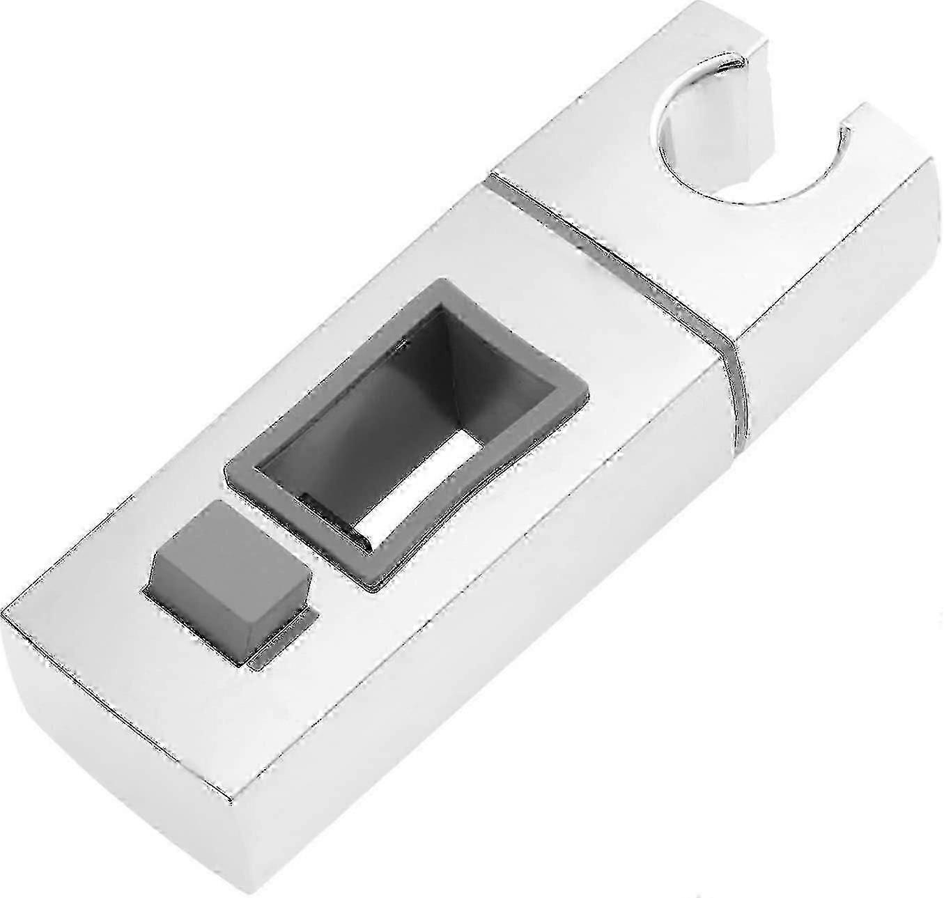 Square ABS Chrome Sliding Handheld Shower Head Holder Rail, Replaceable Bathroom Accessory