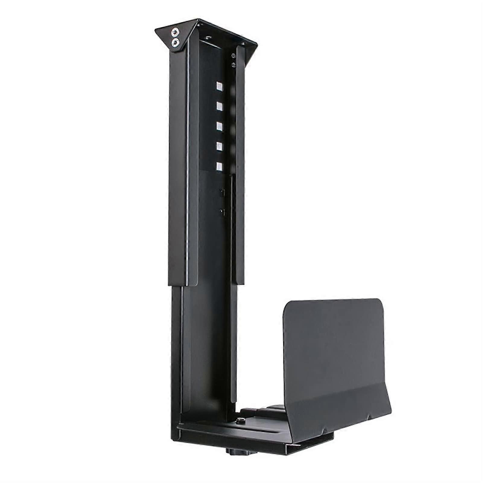 Wall Mounted CPU Stand Adjustable Width Metal PC Tower Holder for SpaceSaving Office Setup