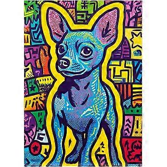 Chihuahua Street Pop Art Jigsaw Puzzle - Colorful Urban Style Artwork Puzzles SQZ423