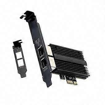 Dual-Port 2.5G Network Card with I226-V Chipset, PCIe to RJ45 Interface for Desktop, 100/1000/2500Mbps Gigabit Ethernet Speeds