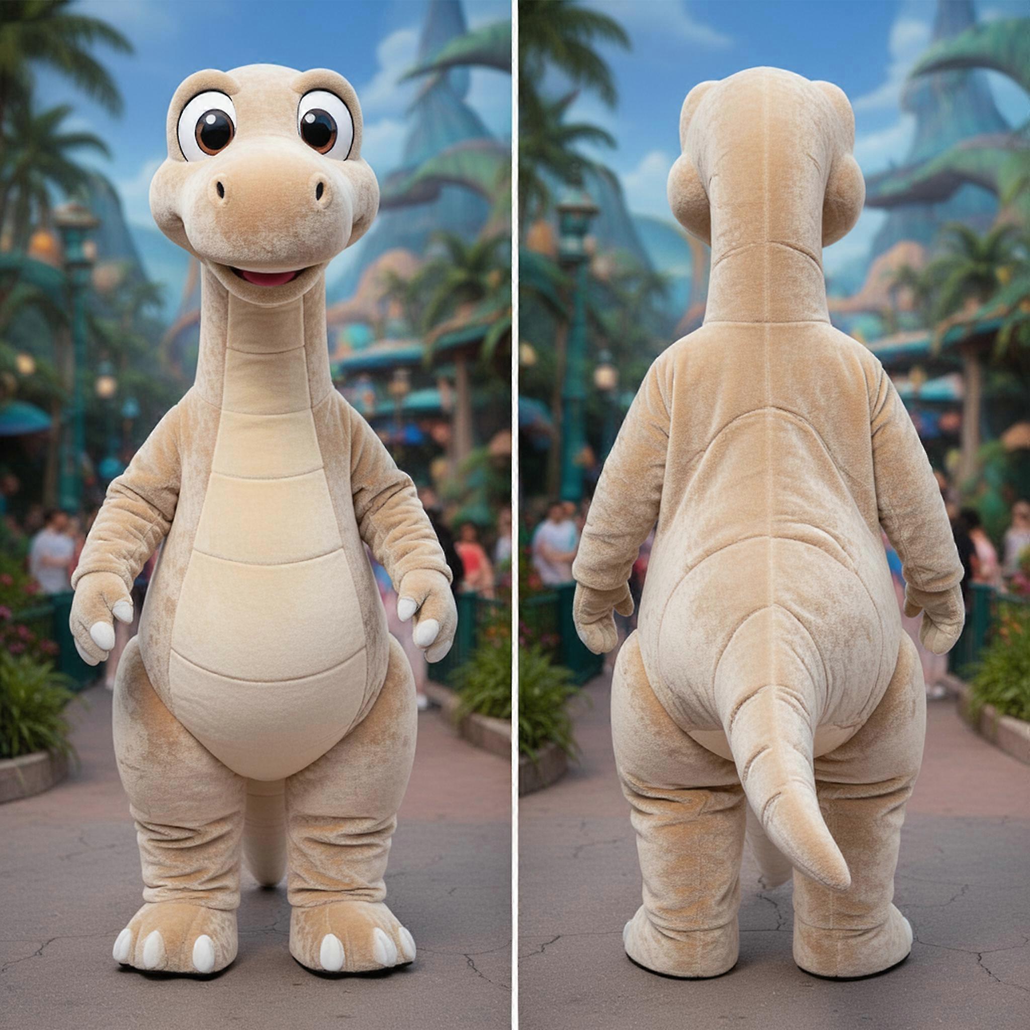 MASTICOT Beige Cuddly Diplodocus Mascot