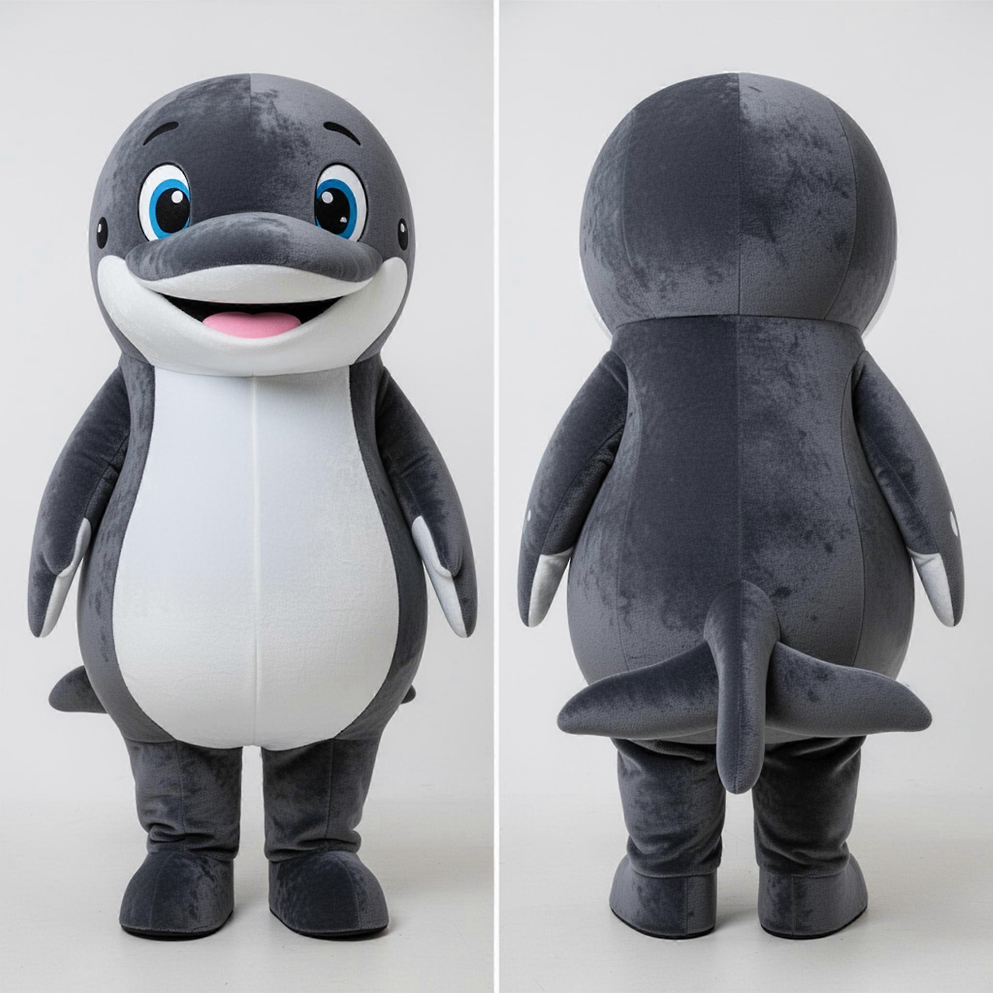 MASTICOT Ebony Sleek Whale Mascot