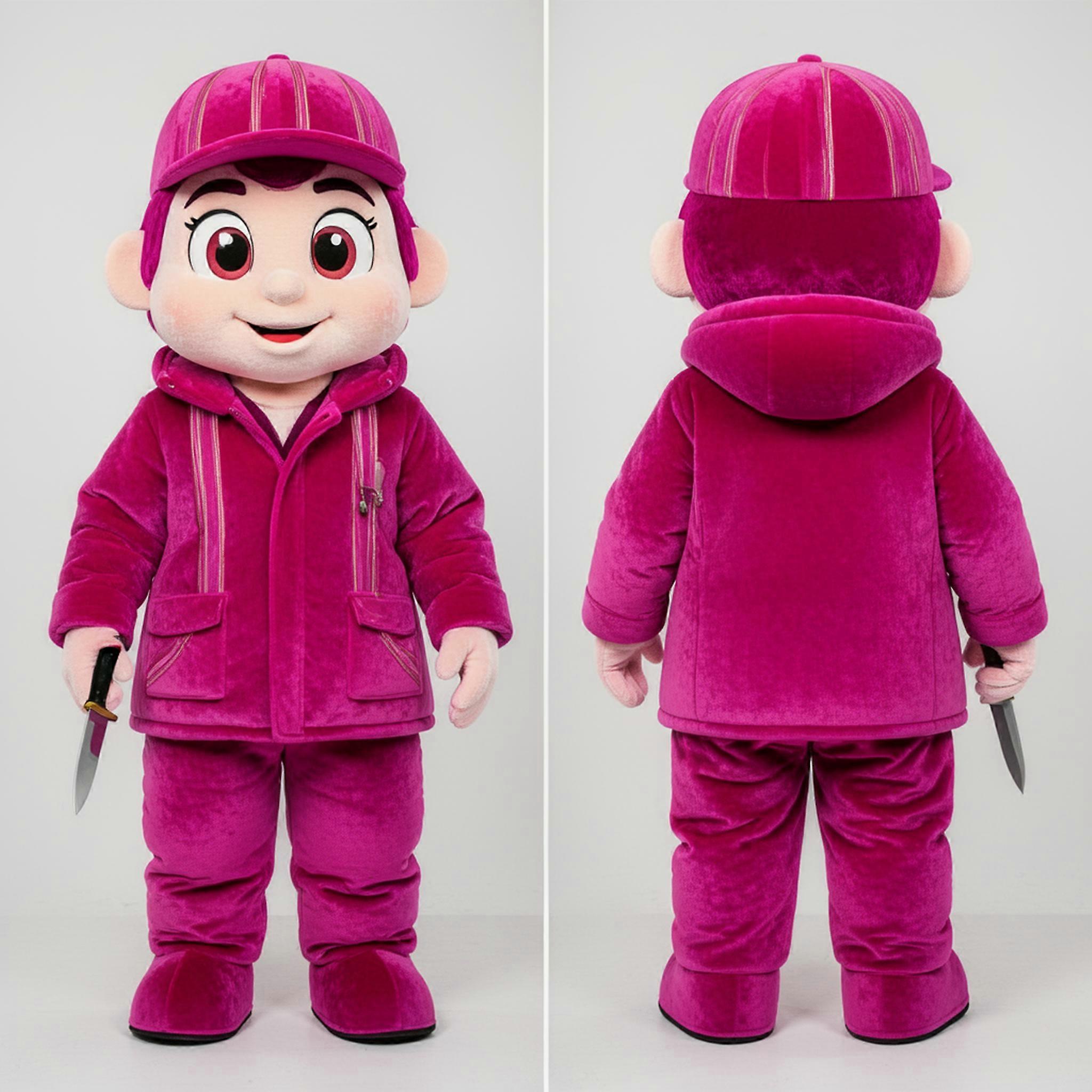 MASTICOT Magenta Velvety Knife Thrower Mascot