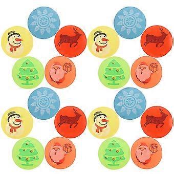 Glow in Dark Bouncy Balls, Assorted Colors, Synthetic Rubber, 24 Pieces, Christmas Party Favors, Goody Bag Toys, Bulk Play Toys