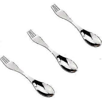 R9 3pcs Rust Proof Stainless Steel Spork compatible with Camping & Outdoor Activities in Europe