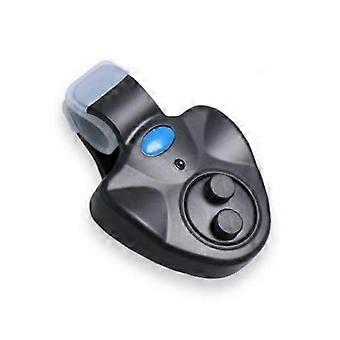 Alarma de mordedura de pesca, Alarma electrónica de mordida de pesca Led Light Fish Bell Clip en caña de pescar para accesorios de aparejo nocturno, 1 paquete, negro
