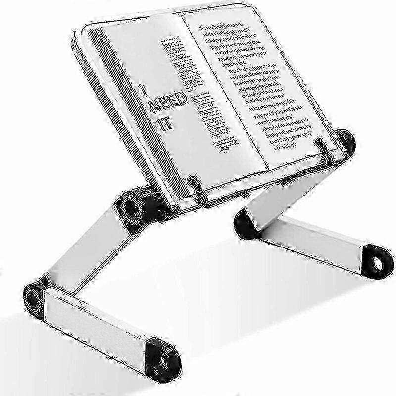 Portable Foldable Ergonomic Aluminum Book Stand for Desk Enables Multi-Function Reading with Adjustable Viewing Angles Highly Durable-lwl