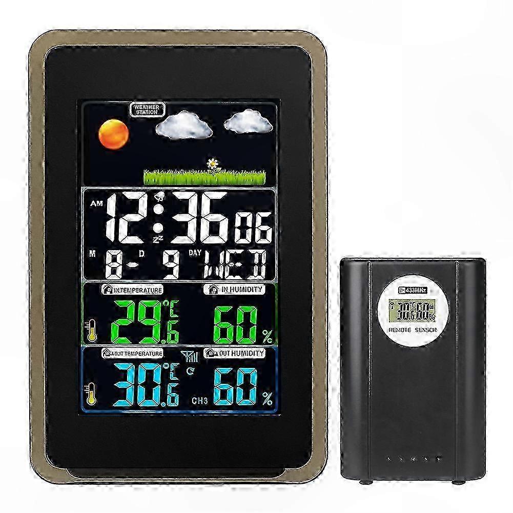 Digital Clock Weather Touch Station