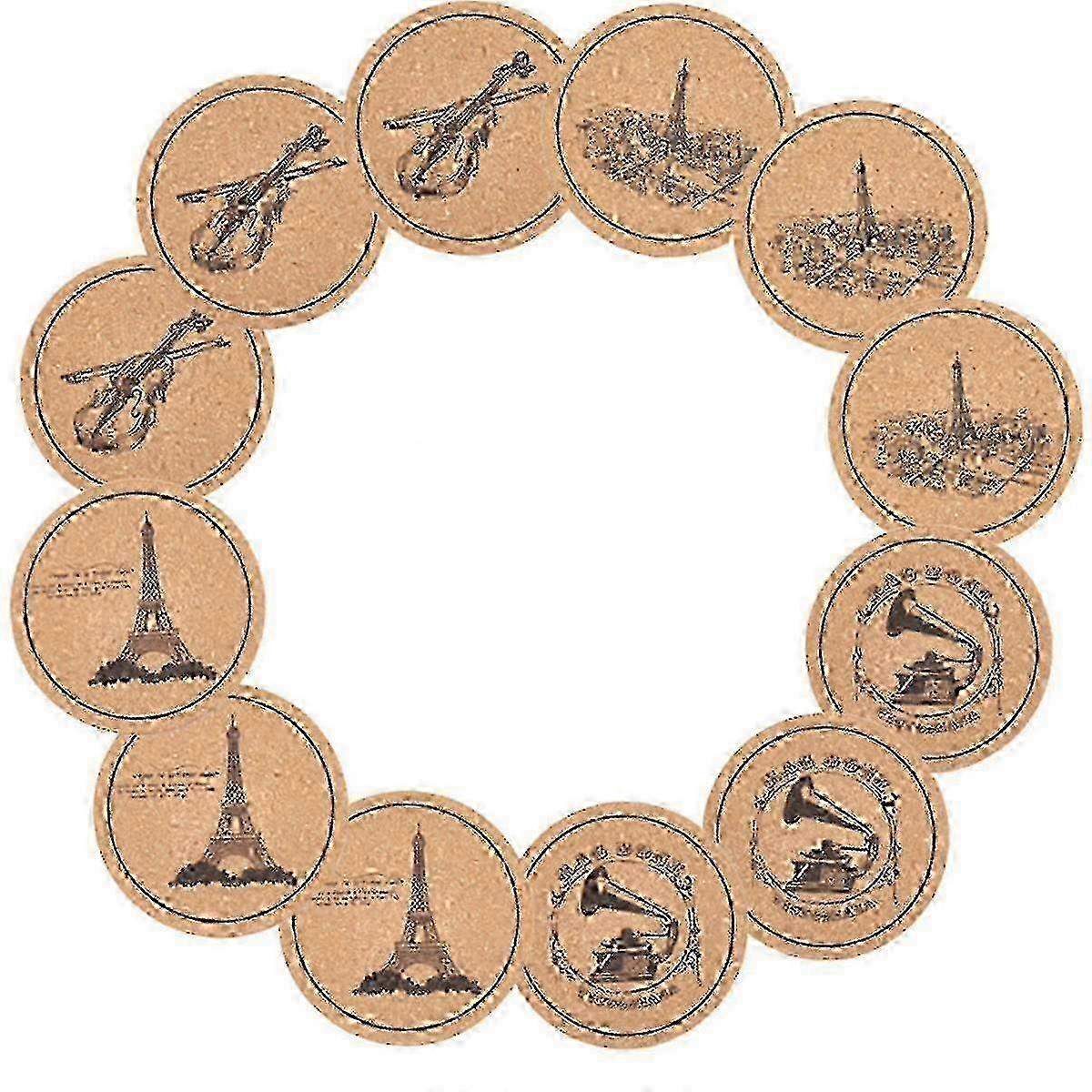 Round Cork Coasters Waterproof Heat-Resistant