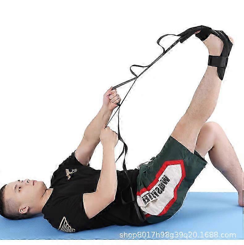 Non-Elastic Stretch Strap With Loops For Hamstring Mobility