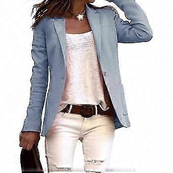 ladies Lapel Jacket Suit Blazer Button for Women_HP