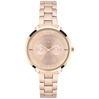 Furla metropolis Quartz Analog Woman Watch with R4253102518 Gold Plated Stainless Steel Bracelet