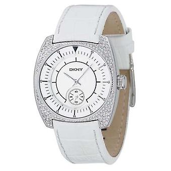 DKNY Urban kasvot kvartsi analoginen naisten Watch NY3955 Cowskin ranne koru