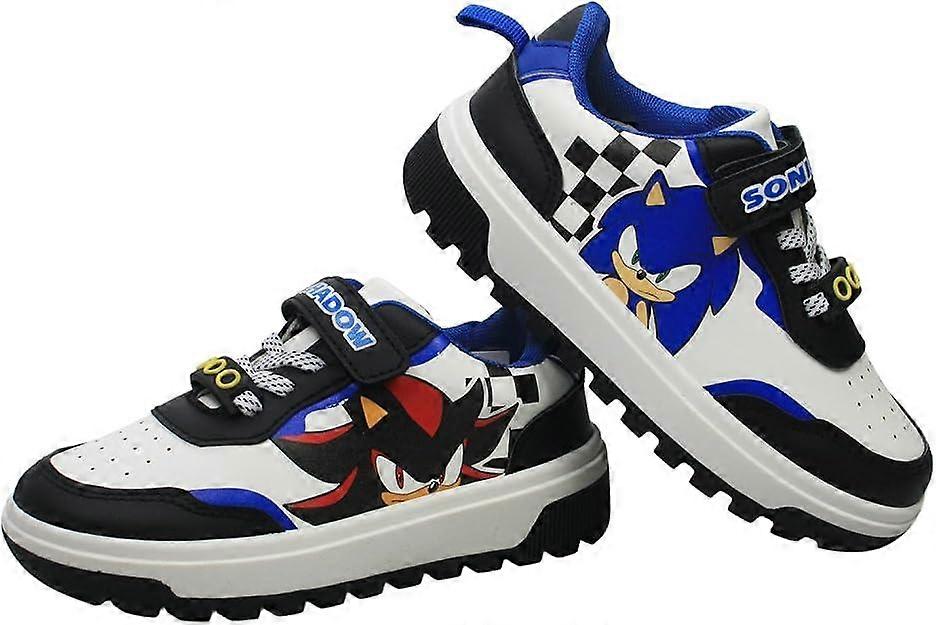 Sonic The Hedgehog Boys Trainers Sonic Shadow Touch Strap White