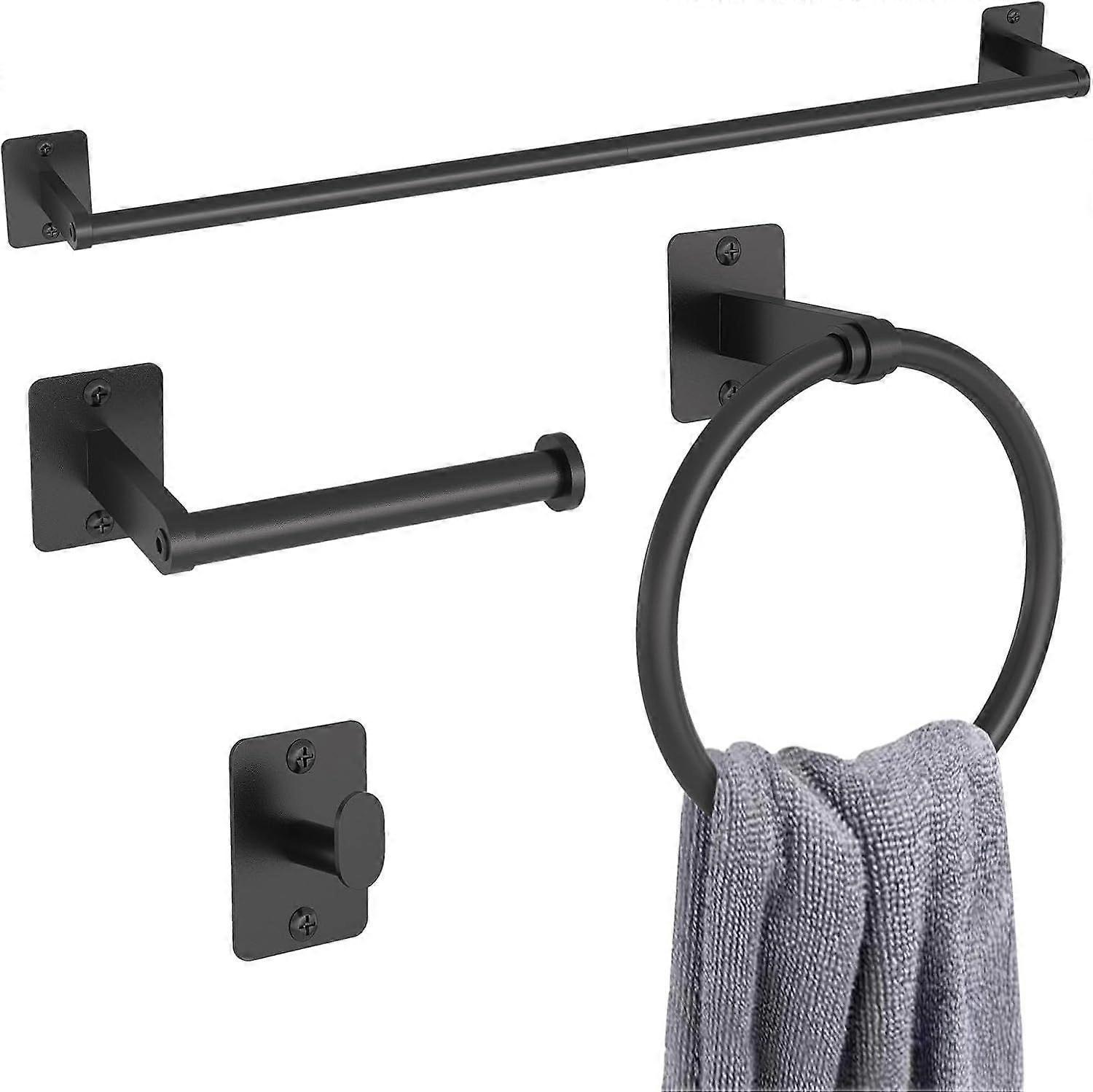 KLJKPA Black Bathroom Kit Set, 4-Piece Hardware Set