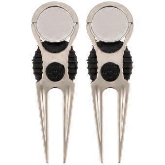 Golf Divot Tool for Outdoor Use 2Pcs Zinc Alloy Decorative Set