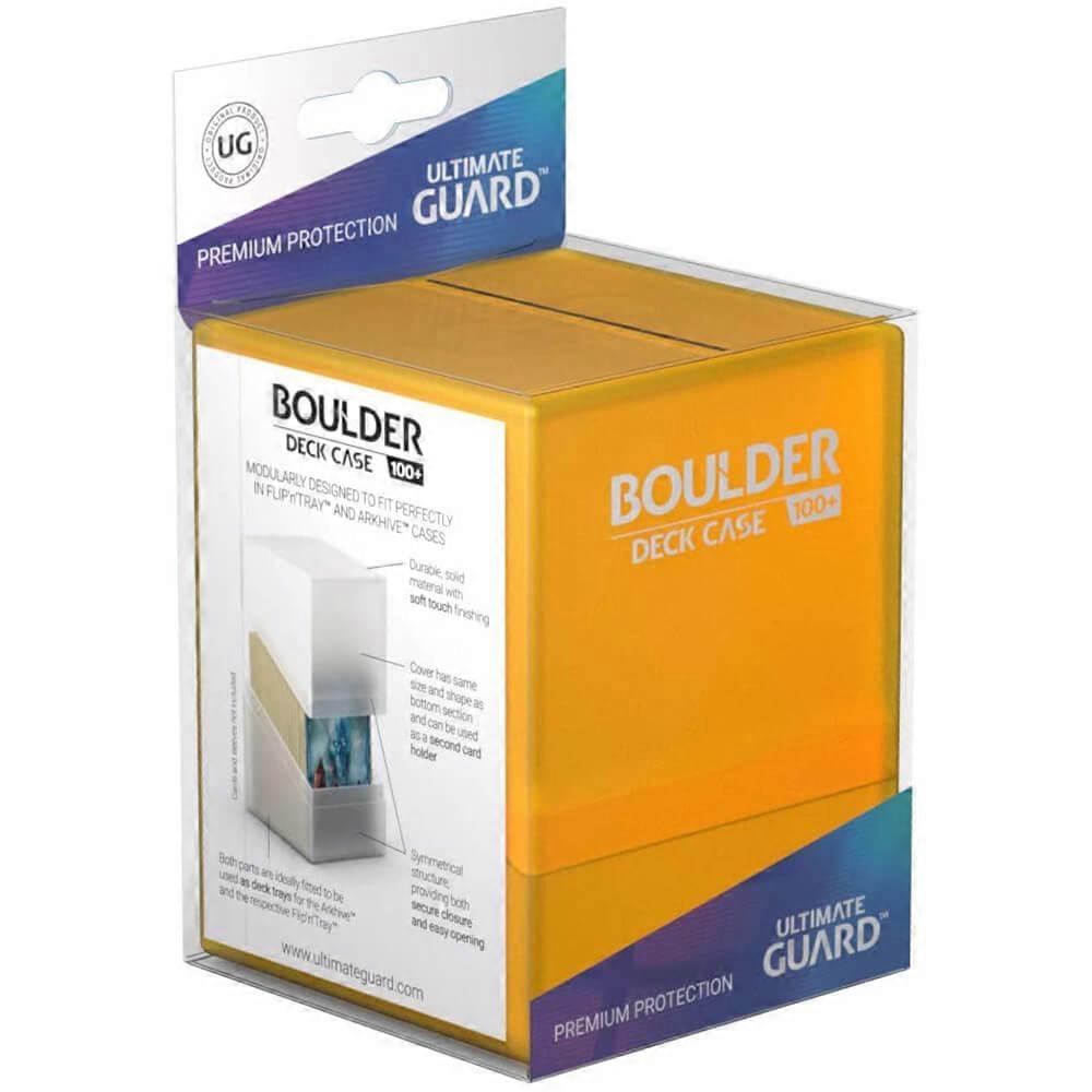 AMBER Ultimate Guard Boulder 100+ Standard Size Cards Handy Solid Deck Box Case