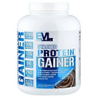 EVLution Nutrition, Stacked Protein Gainer, Double Rich Chocolate, 2,72 kg