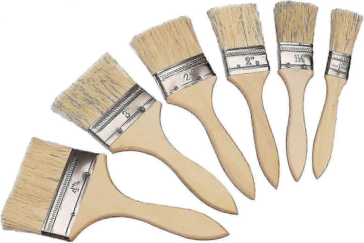 6pc Ergonomic Flat Brush Set