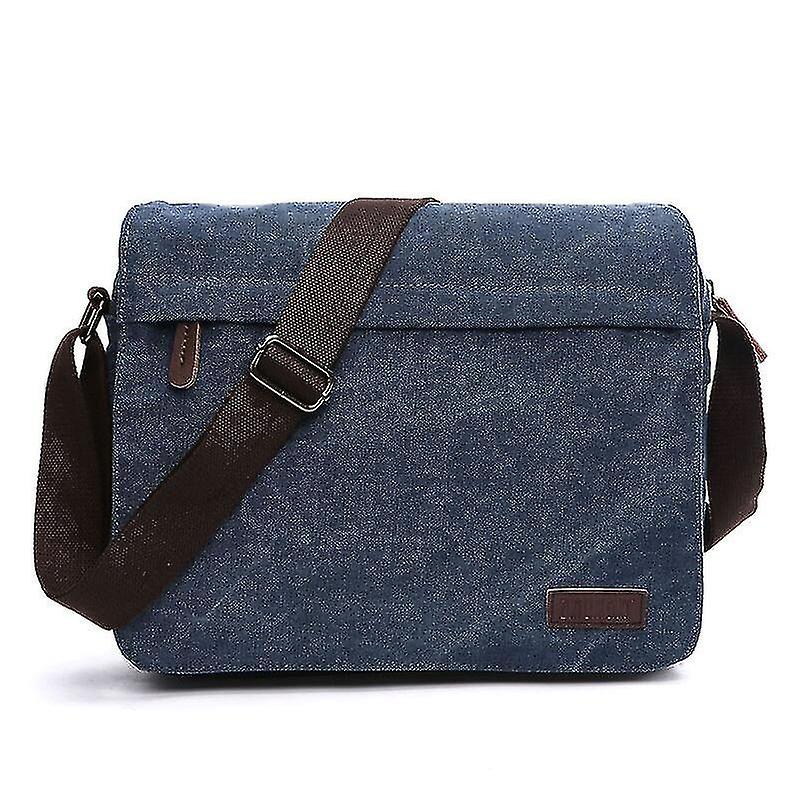 Solid Canvas Messenger Satchel Väskor Spänne Casual Bärbar Axel