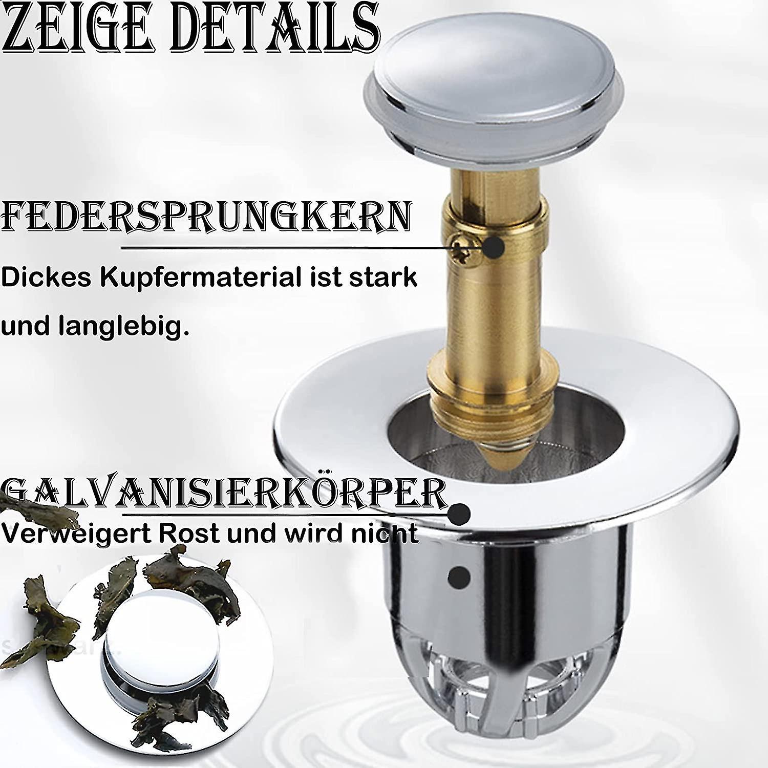 Sink Plug Popupuniversal Sink Plug Stainless Steel Copper Antiblocked