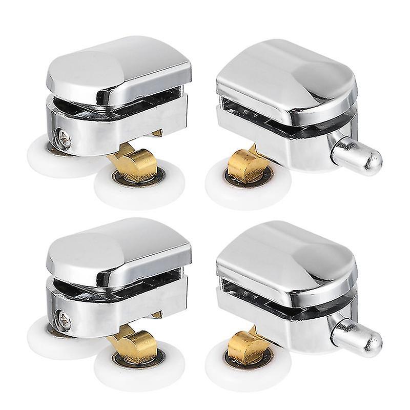 4X3cm Silver Shower Arms & Connectors 1 Set Durable Sliding Shower Doors Rollers Premium Bathroom Re