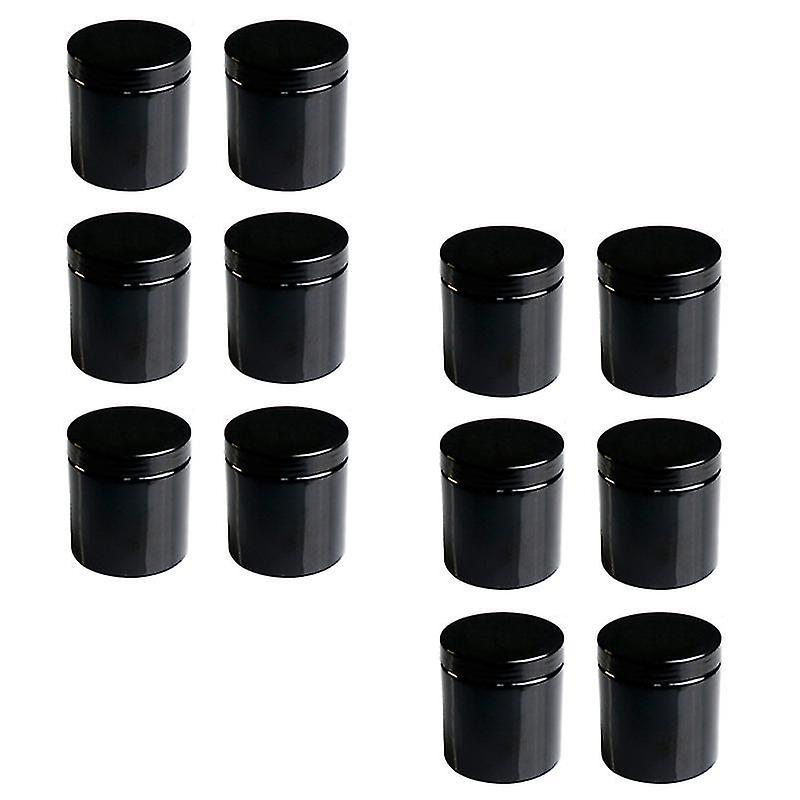 9.8X9.2x9.2cm Black Travel Bottles & Containers 12pcs Plastic Cream Storage Boxes 500ml Makeup Cases