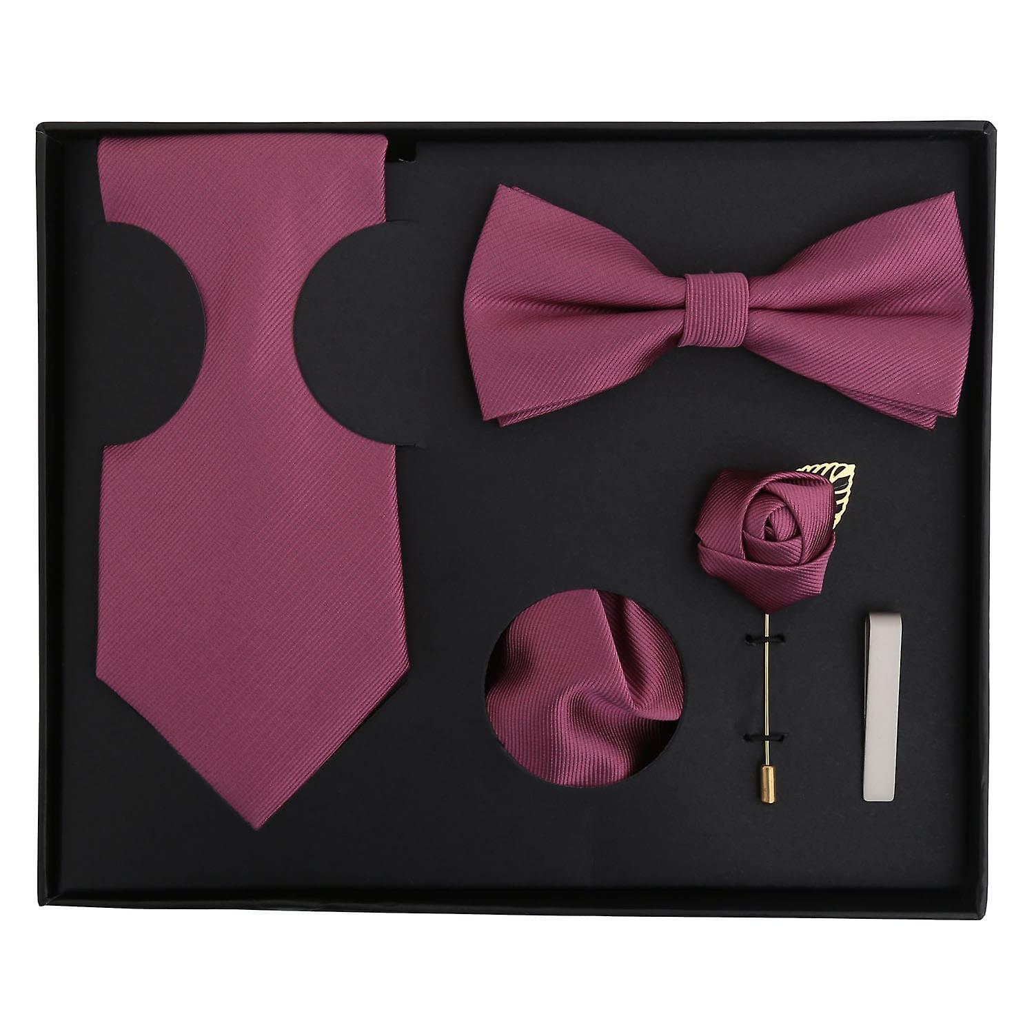 Grape Plain Twill Tie 5pc Gift Box Set