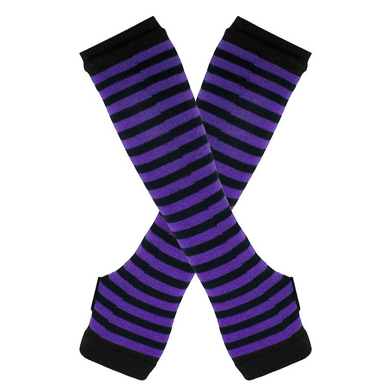 2 زوج كلاسيكي بدون أصابع قطن طويل قفاز معصمه غطاء الذراع