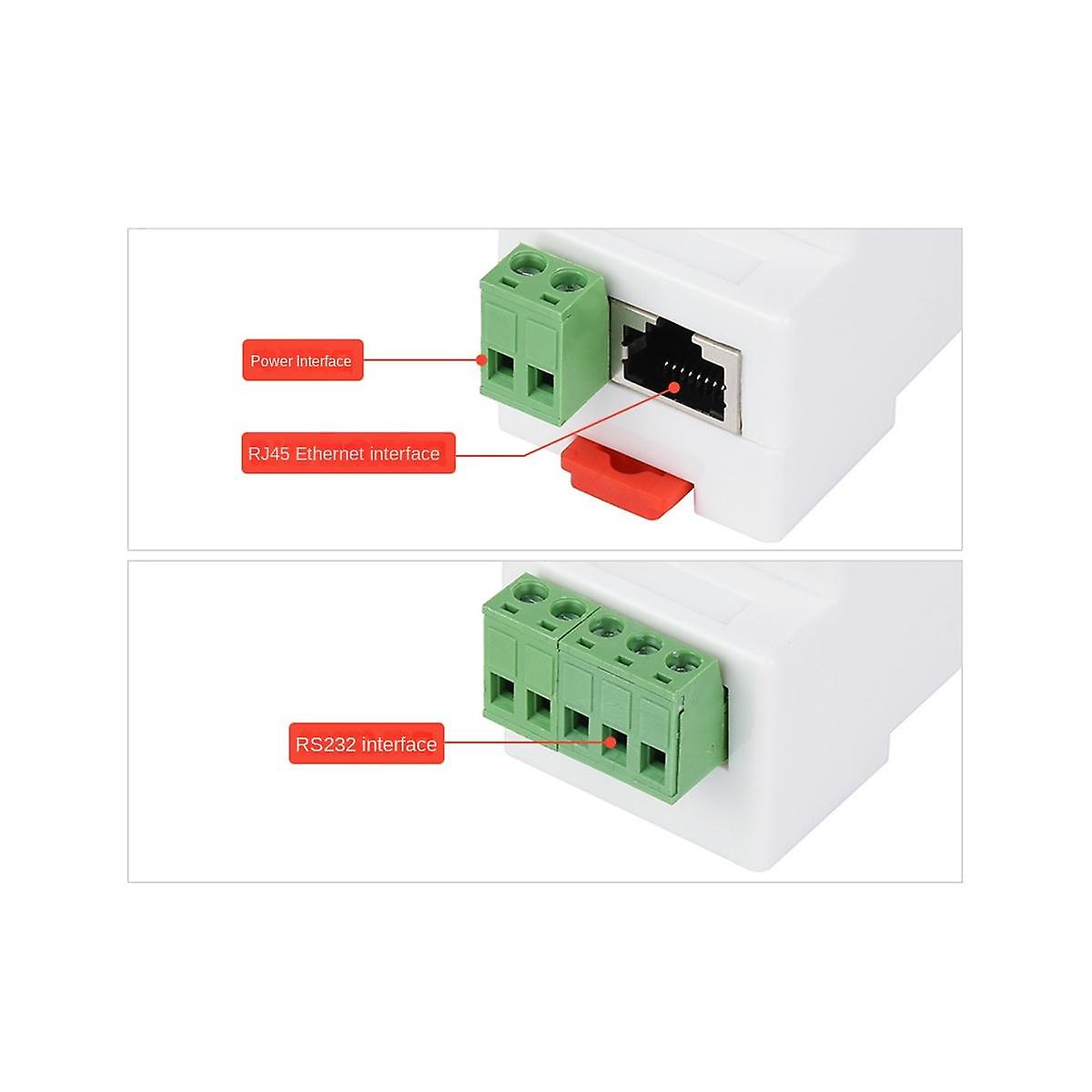 RS232 TO POE ETH Industry Rail Type Serial Server RS232 To RJ45 Ethernet Module 300-115200Bps /IP