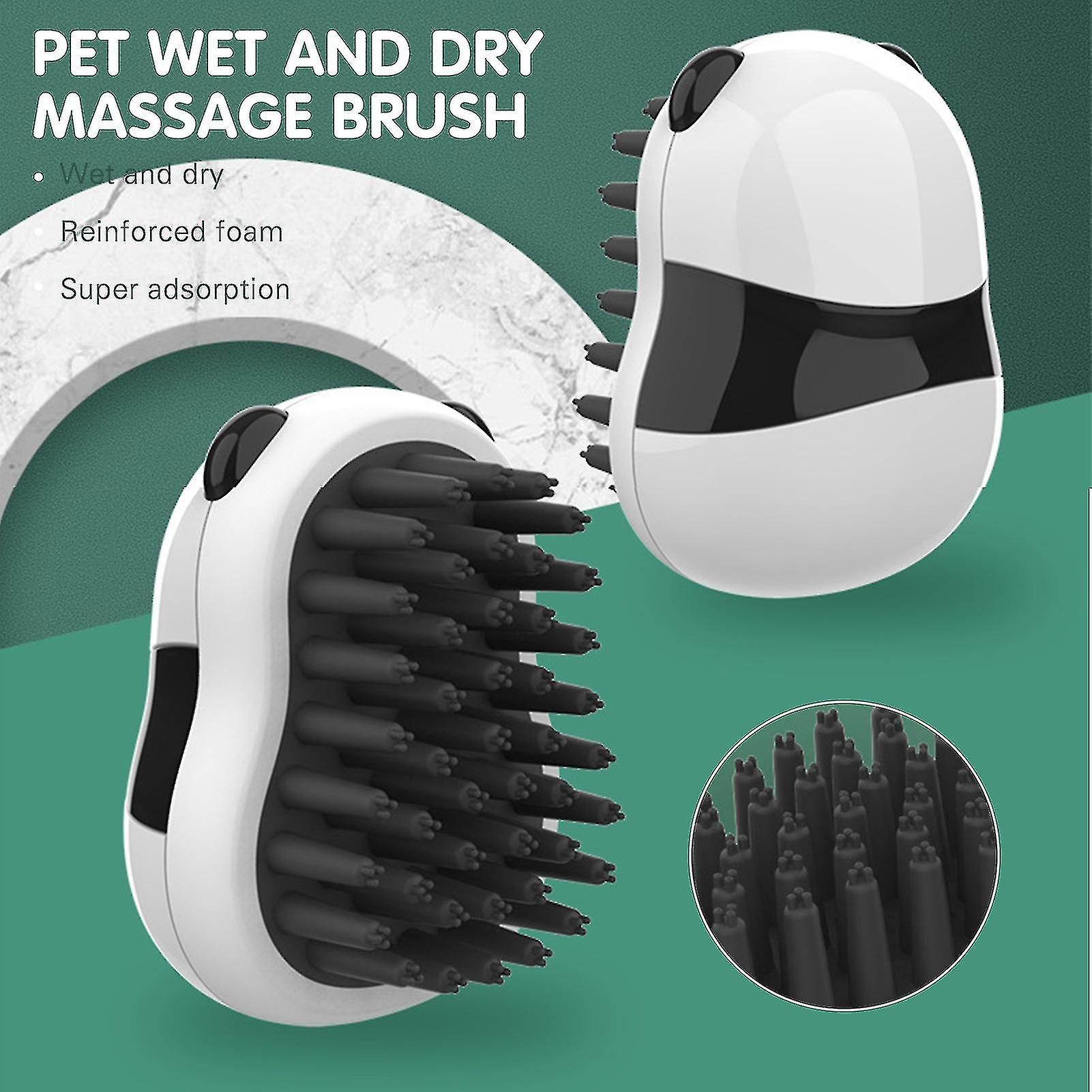 Pet Bathing Massage Comb For Shampooing Rubber Bristles Removes Loose Fur