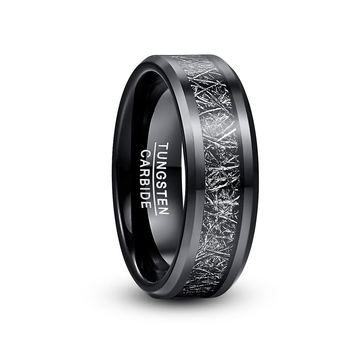 8mm Width Men's Tungsten Carbide Steel Ring