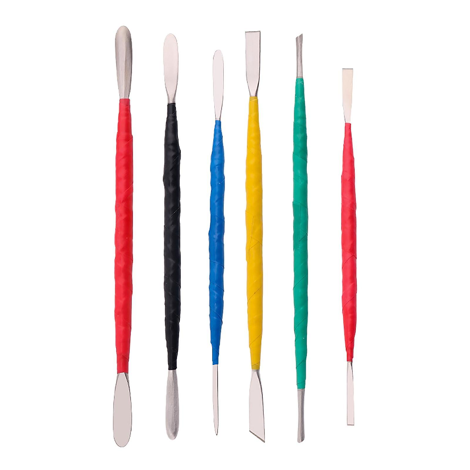 6x Polymer Pottery Clay Sculpting Tools Kit for DIY Modeling Rock Painting