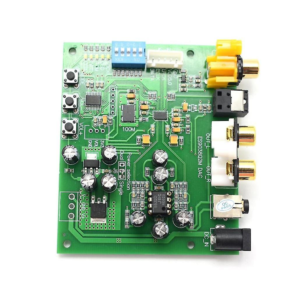 Dlhifi ES9038q2m I2s Iis Dsd Koaxialfaser Spdif Digital Audio Dac Decoder Board 32bit 384k für Verstärker