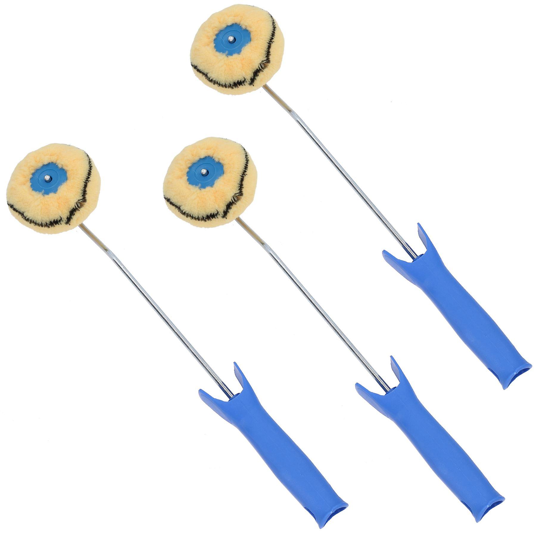 Corner Paint Roller Decorators Painting Brush Decorating 100mm Head 3pk