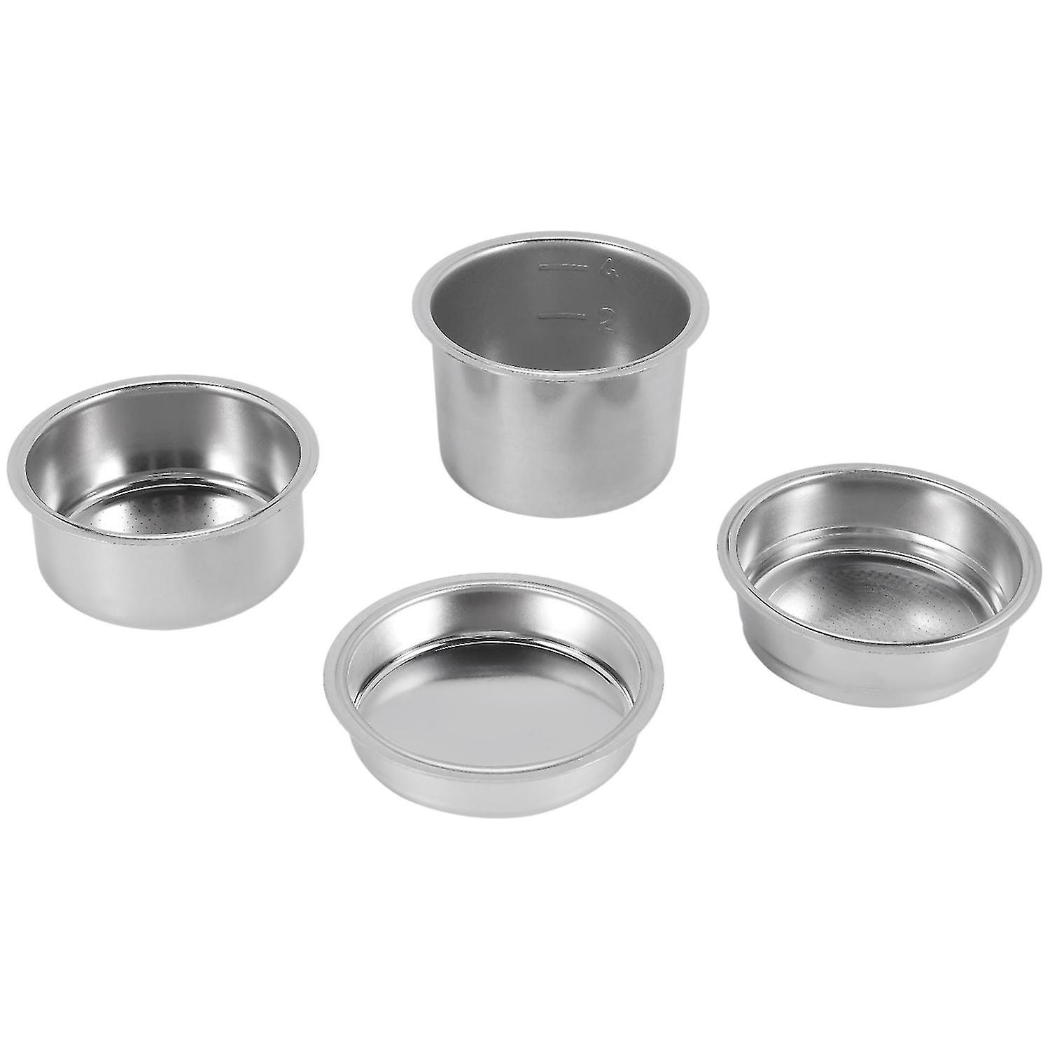 4pcs 51mm Coffee Filter Replacement Filter Basket Compatible with Coffee Bottomless Portafilter Comp