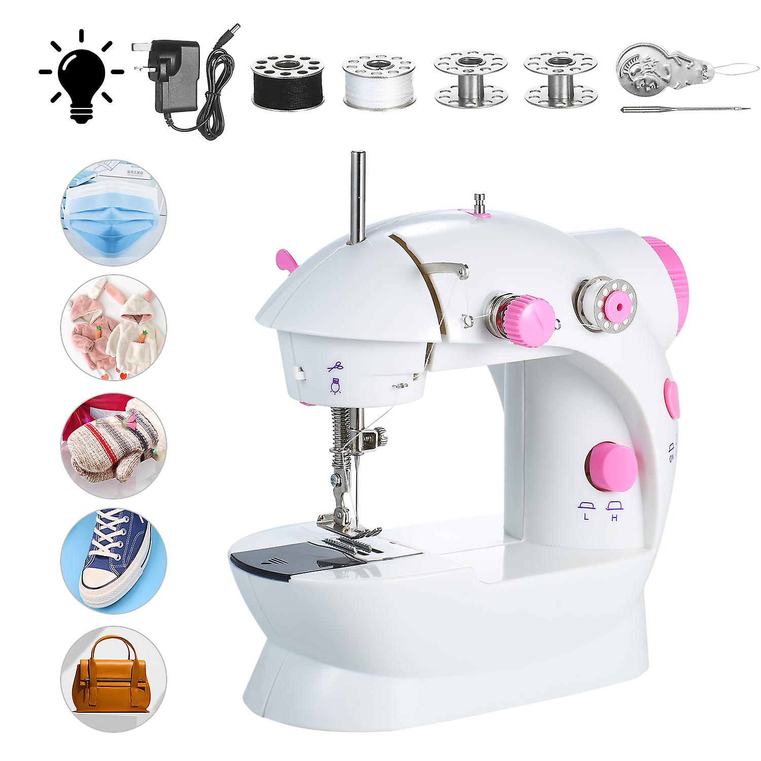 Mini Sewing Machine Adjustable 2-speed Double Thread Portable Sewing Machin