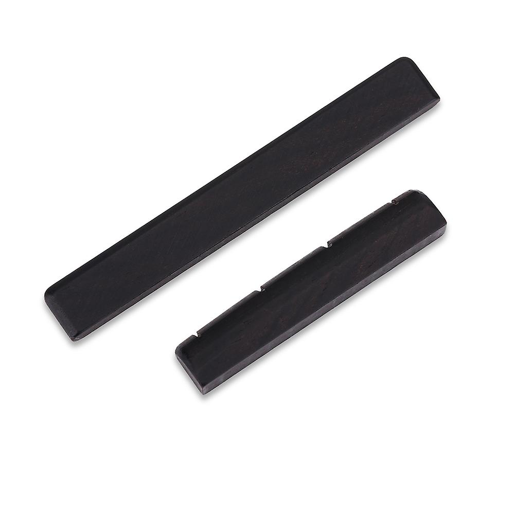 Chevalet et sillet de chevalet en ébène pour ukulélé 4 cordes, pièces de réparation pour instruments de musique