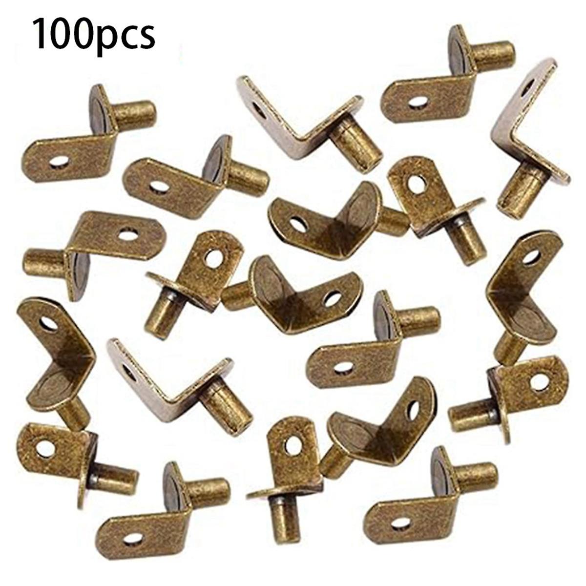 100PCS Shelf Support Stud Pins, L-Shaped Cabinet Furniture Partition Brackets, Movable Partition Br