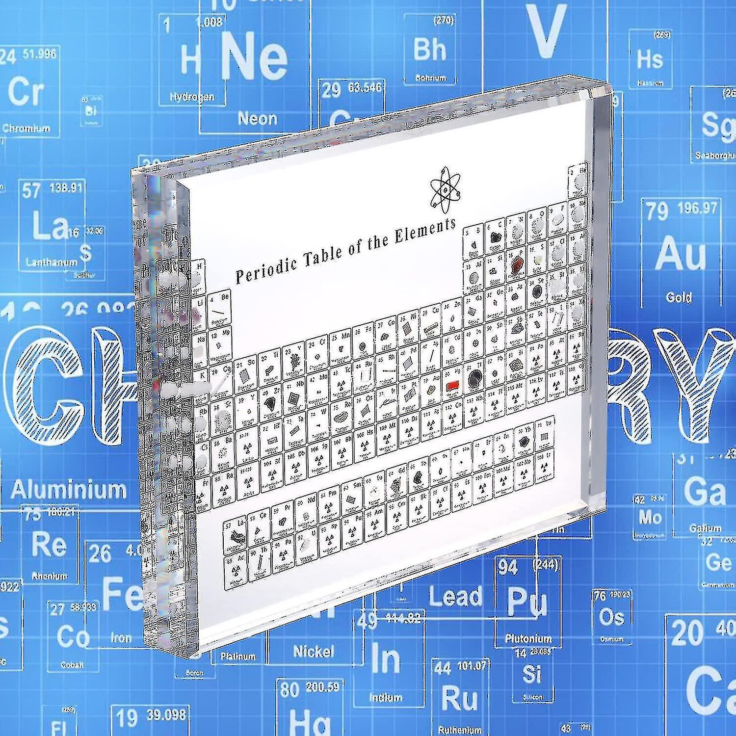 Acrylic Periodic Table With Real Elements, Chemical Elements Display ...