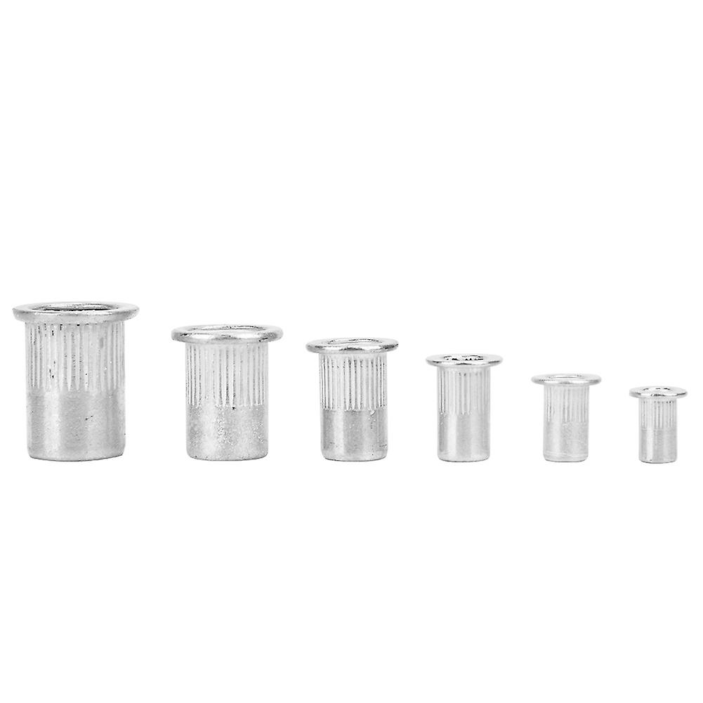 90Pcs Aluminum Rivet Nut Flat Head Threaded Insert Fasteners for Manufacturing Industries