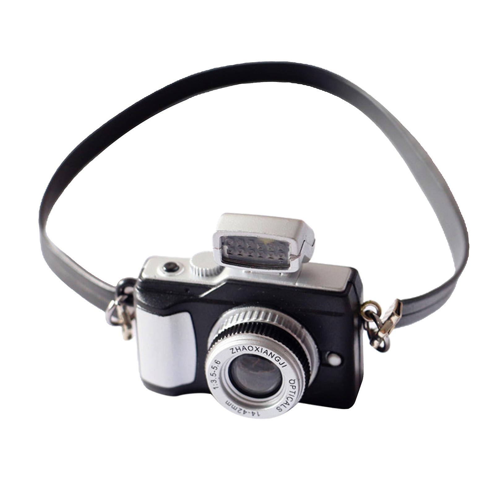 1:12 Miniature Digital Camera with Lanyard SLR for Dollhouse Dolls Style 1